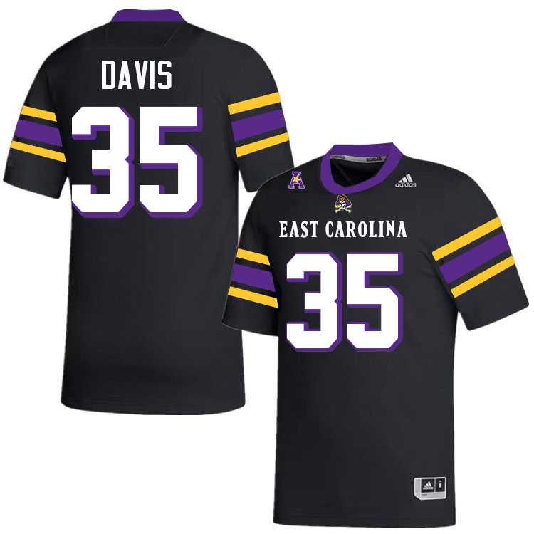 #35 Kieran Davis ECU Jersey,East Carolina Pirates #35 Kieran Davis Jersey Youth College-Black